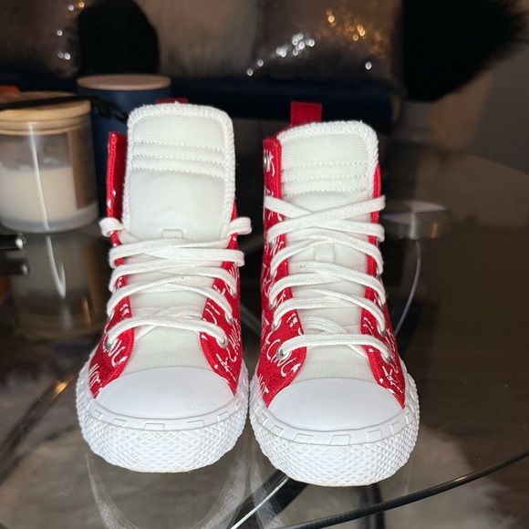 Youth Converse Red and White ‘Not a Chuck’ High-Top Sneakers - Picture 1 of 10